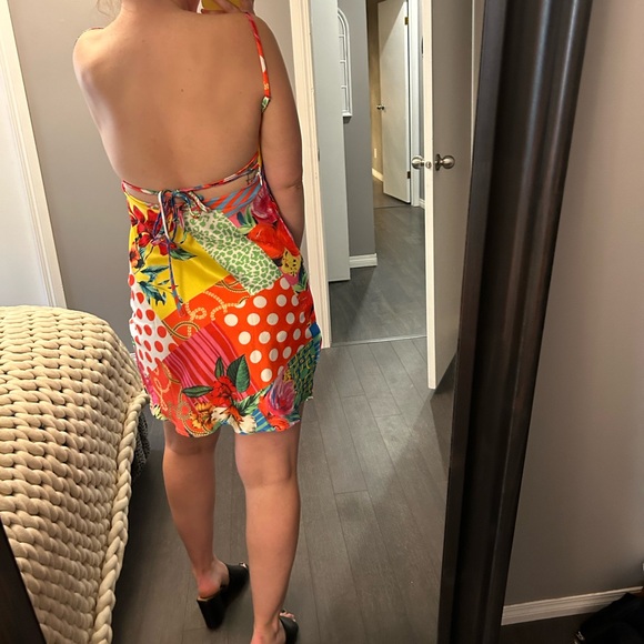 2/$30⚡️- DRESS | Women’s satin abstract dress size small / medium - Picture 5 of 7